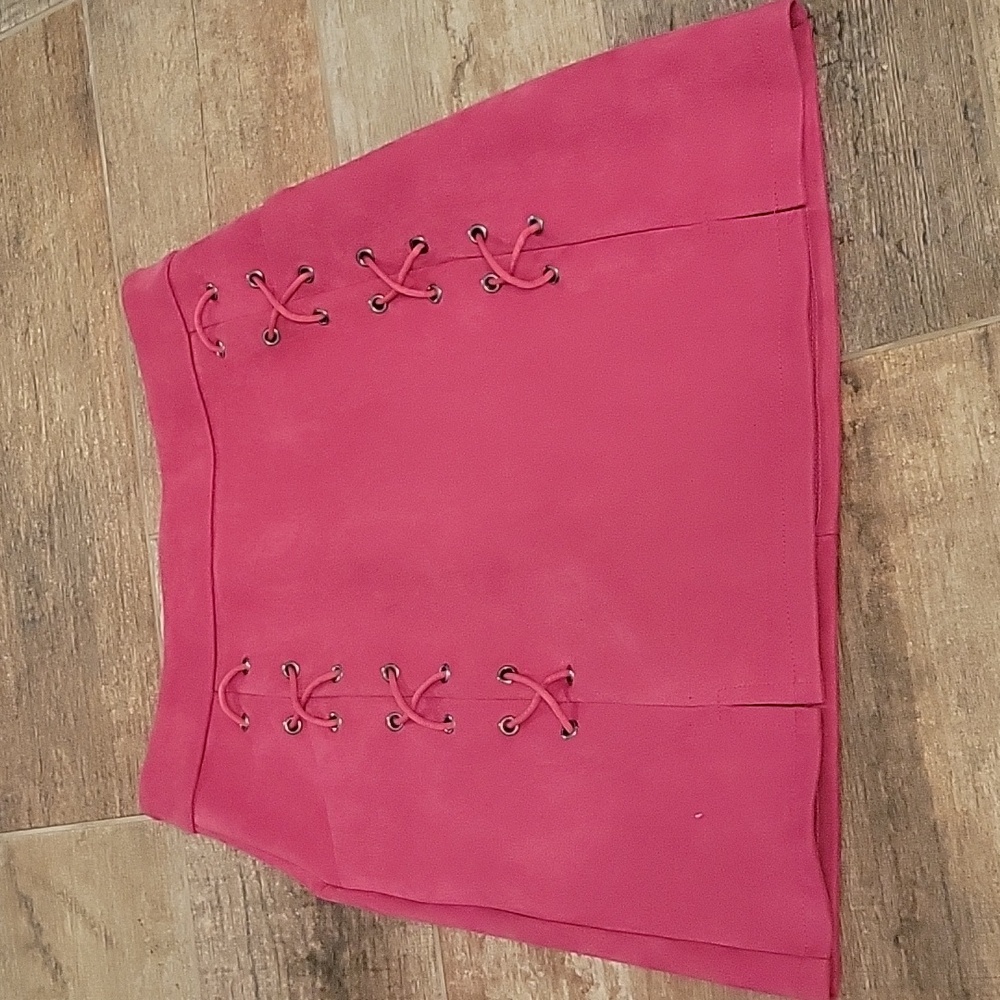 Very Soft Fo Suede Pink Stretch Skirt Small EUC - Picture 4 of 10